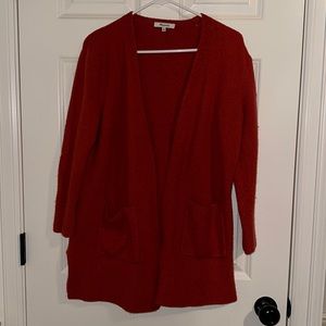 Burnt orange cardigan by Madewell